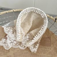 Ig Style Sweet Solid Color Flower Cloth Inlay Rhinestones Pearl Hair Band sku image 92