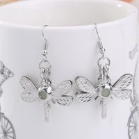 1 Pair IG Style Lady Novelty Dragonfly Inlay Copper Zinc Alloy Resin Drop Earrings main image 7