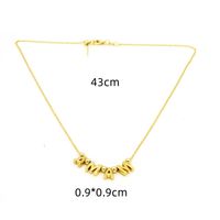 Copper 18K Gold Plated Casual Letter Zircon Necklace main image 2