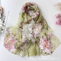 Women's Casual Flower Polyester Chiffon Scarves & Gloves sku image 8