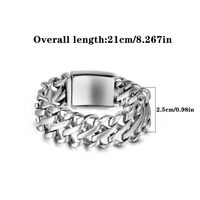 Gothic Cool Style Solid Color 304 Stainless Steel Men's Bracelets main image 7