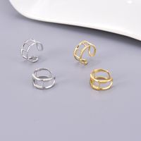 1 Pair Simple Style Classic Style Solid Color Plating 304 Stainless Steel Titanium Steel 18K Gold Plated Ear Cuffs main image 4