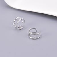 1 Pair Simple Style Classic Style Solid Color Plating 304 Stainless Steel Titanium Steel 18K Gold Plated Ear Cuffs main image 11