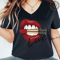Women's T-shirt Short Sleeve T-Shirts Printing Streetwear Mouth Letter Hand main image 5
