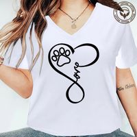 Women's T-shirt Short Sleeve T-Shirts Printing Simple Style Heart Shape main image 1