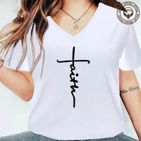 Women's T-shirt Short Sleeve T-Shirts Printing Simple Style Letter American Flag main image 3