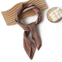 Women's French Style Leaves Polyester Printing Silk Scarves sku image 17