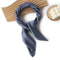Women's French Style Leaves Polyester Printing Silk Scarves sku image 19
