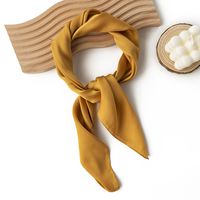 Women's French Style Leaves Polyester Printing Silk Scarves sku image 18