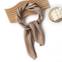 Women's French Style Leaves Polyester Printing Silk Scarves sku image 20