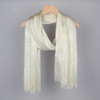 Women's Simple Style Solid Color Polyester Tassel Scarf sku image 10