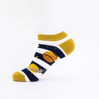 Men's Casual Color Block Cotton Printing Ankle Socks A Pair sku image 5