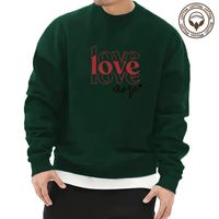 Men's Letter Heart Shape Simple Style Long Sleeve Loose Round Neck main image 7