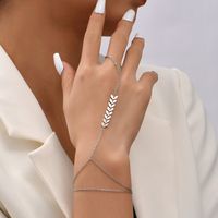 Fashion Geometric Alloy Sequin Chain Ring Hoop Bracelet sku image 16