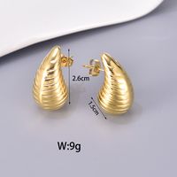 1 Pair Classic Style Water Droplets Plating Stainless Steel Titanium Steel 18k Gold Plated Gold Plated Silver Plated Ear Studs main image 10