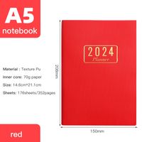1 Piece Number Class Learning Pu Leather Retro Notebook sku image 1