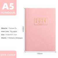 1 Piece Number Class Learning Pu Leather Retro Notebook sku image 5