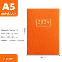 1 Piece Number Class Learning Pu Leather Retro Notebook sku image 4