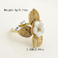 Simple Style Classic Style Flower 304 Stainless Steel 14K Gold Plated Rings In Bulk sku image 1