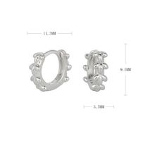 1 Pair Simple Style Solid Color Plating Sterling Silver White Gold Plated Gold Plated Earrings main image 10