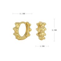 1 Pair Simple Style Solid Color Plating Sterling Silver White Gold Plated Gold Plated Earrings main image 9