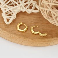 1 Pair Simple Style Solid Color Plating Sterling Silver White Gold Plated Gold Plated Earrings main image 7