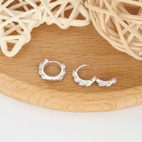 1 Pair Simple Style Solid Color Plating Sterling Silver White Gold Plated Gold Plated Earrings main image 8