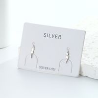 1 Piece Simple Style Lightning Plating Sterling Silver Ear Studs main image 10