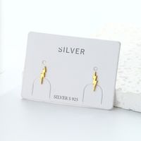 1 Piece Simple Style Lightning Plating Sterling Silver Ear Studs main image 11