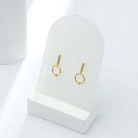 1 Pair Simple Style Solid Color Sterling Silver Drop Earrings main image 7