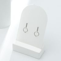 1 Pair Simple Style Solid Color Sterling Silver Drop Earrings main image 8
