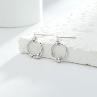 1 Pair Simple Style Solid Color Sterling Silver Drop Earrings main image 6