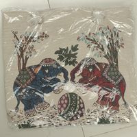 Women's Large Canvas Animal Cartoon Vacation Ethnic Style Zipper Tote Bag sku image 26