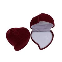 Wholesale Geometric Heart Shaped Flower Jewelry Packaging Velvet Box sku image 7