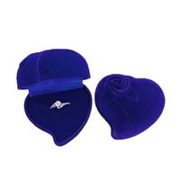 Wholesale Geometric Heart Shaped Flower Jewelry Packaging Velvet Box sku image 6