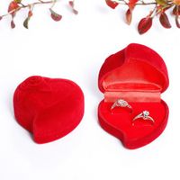 Wholesale Geometric Heart Shaped Flower Jewelry Packaging Velvet Box sku image 11