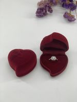 Wholesale Geometric Heart Shaped Flower Jewelry Packaging Velvet Box sku image 8