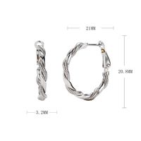 1 Pair Basic Round Plating Sterling Silver Earrings sku image 1