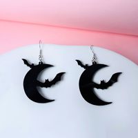 1 Pair Gothic Cool Style Cat Spider Bat Arylic Drop Earrings sku image 4