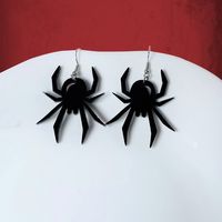 1 Pair Gothic Cool Style Cat Spider Bat Arylic Drop Earrings sku image 6
