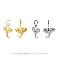 1 Pair Simple Style Solid Color Plating Sterling Silver Gold Plated Drop Earrings main image 1