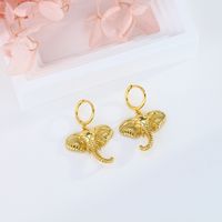 1 Pair Simple Style Solid Color Plating Sterling Silver Gold Plated Drop Earrings main image 9