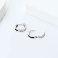 1 Pair Commute Round Inlay Sterling Silver Zircon Earrings main image 11