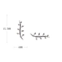 1 Pair Simple Style Leaf Sterling Silver Plating White Gold Plated Gold Plated Ear Clips main image 5
