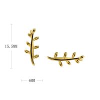 1 Pair Simple Style Leaf Sterling Silver Plating White Gold Plated Gold Plated Ear Clips main image 4