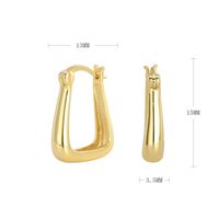 1 Pair Simple Style U Shape Plating Sterling Silver White Gold Plated Gold Plated Earrings sku image 2