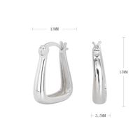 1 Pair Simple Style U Shape Plating Sterling Silver White Gold Plated Gold Plated Earrings main image 4