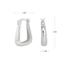 1 Pair Simple Style U Shape Plating Sterling Silver White Gold Plated Gold Plated Earrings sku image 1