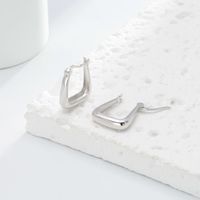 1 Pair Simple Style U Shape Plating Sterling Silver White Gold Plated Gold Plated Earrings main image 9