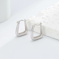 1 Pair Simple Style U Shape Plating Sterling Silver White Gold Plated Gold Plated Earrings main image 7